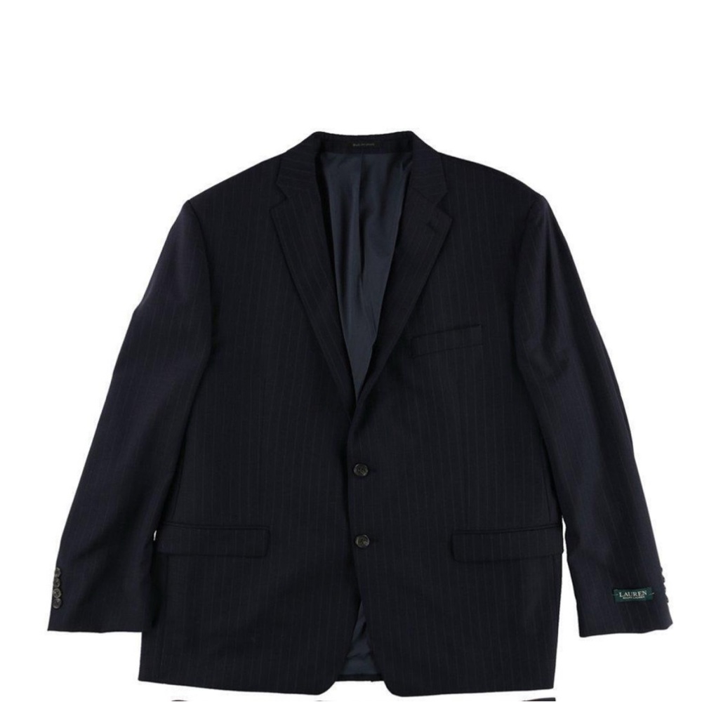 Ralph Lauren Men's Pen Stripe Navy Blazer by